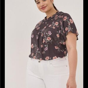 Torrid Georgette Lace Blouse